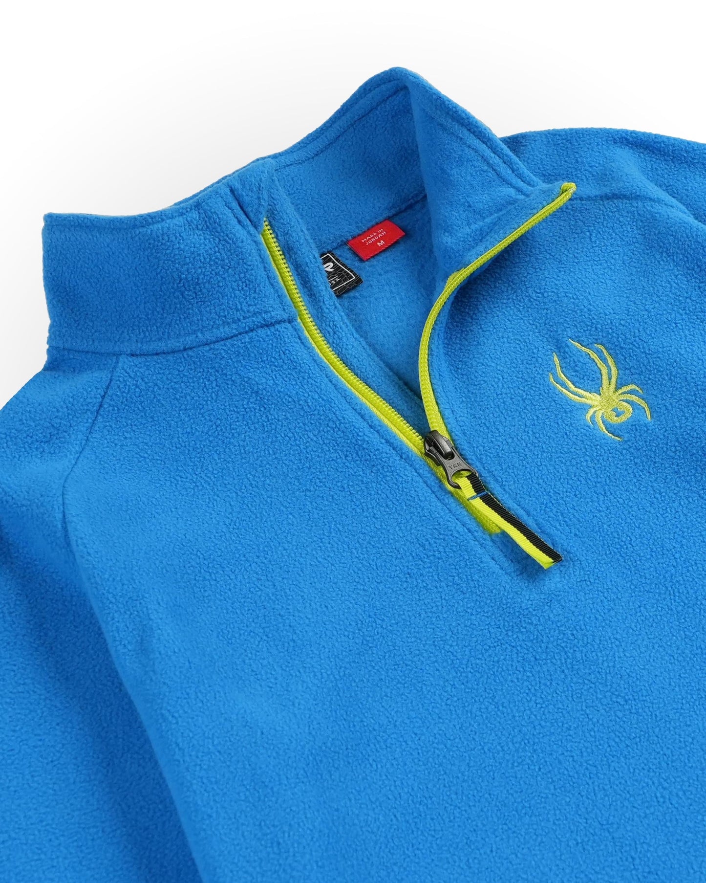 Kinder-Fleece-Fleecejacke mit halbem Reißverschluss – Kobalt