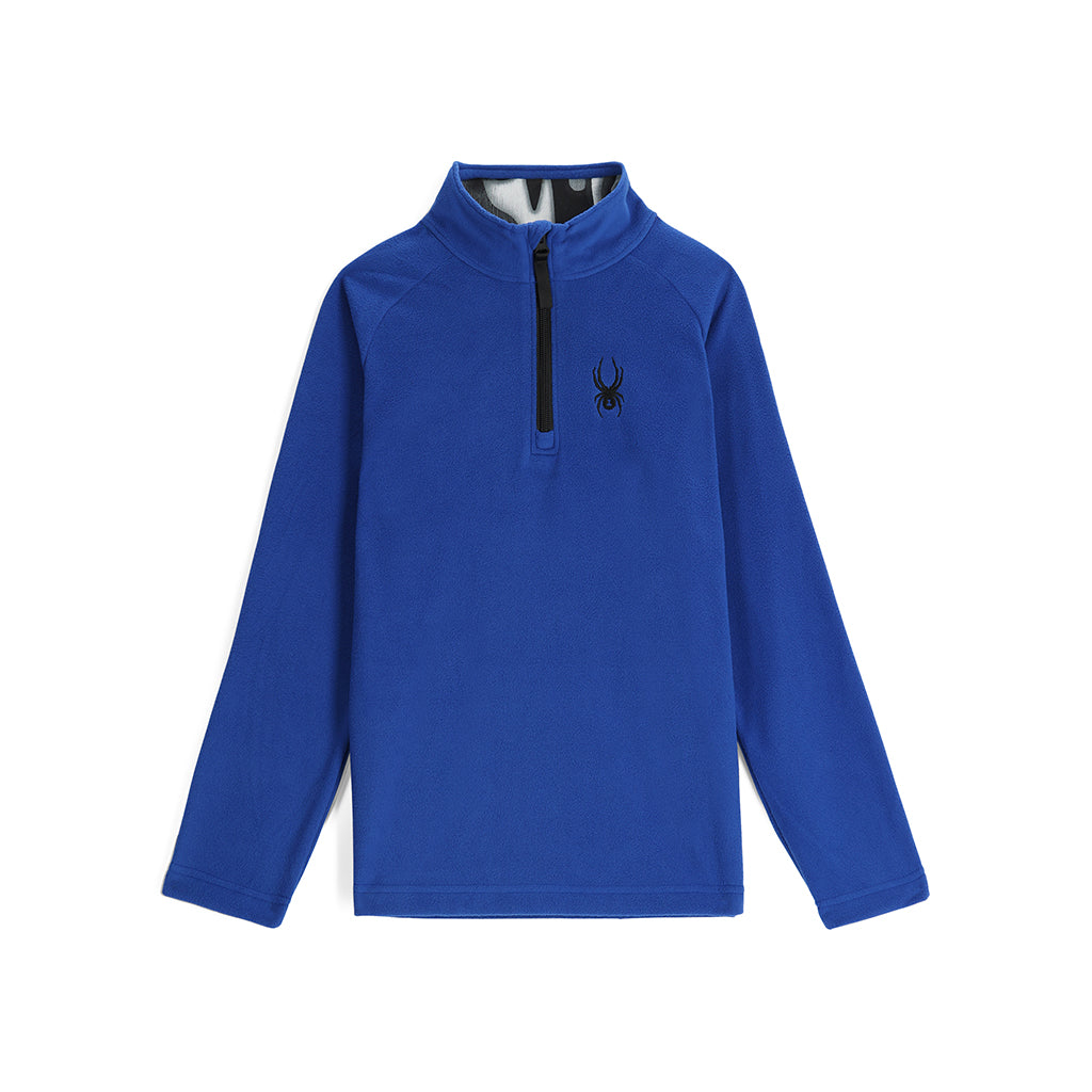 Kinder-Fleecejacke mit halbem Reißverschluss – Elektrisches Blau