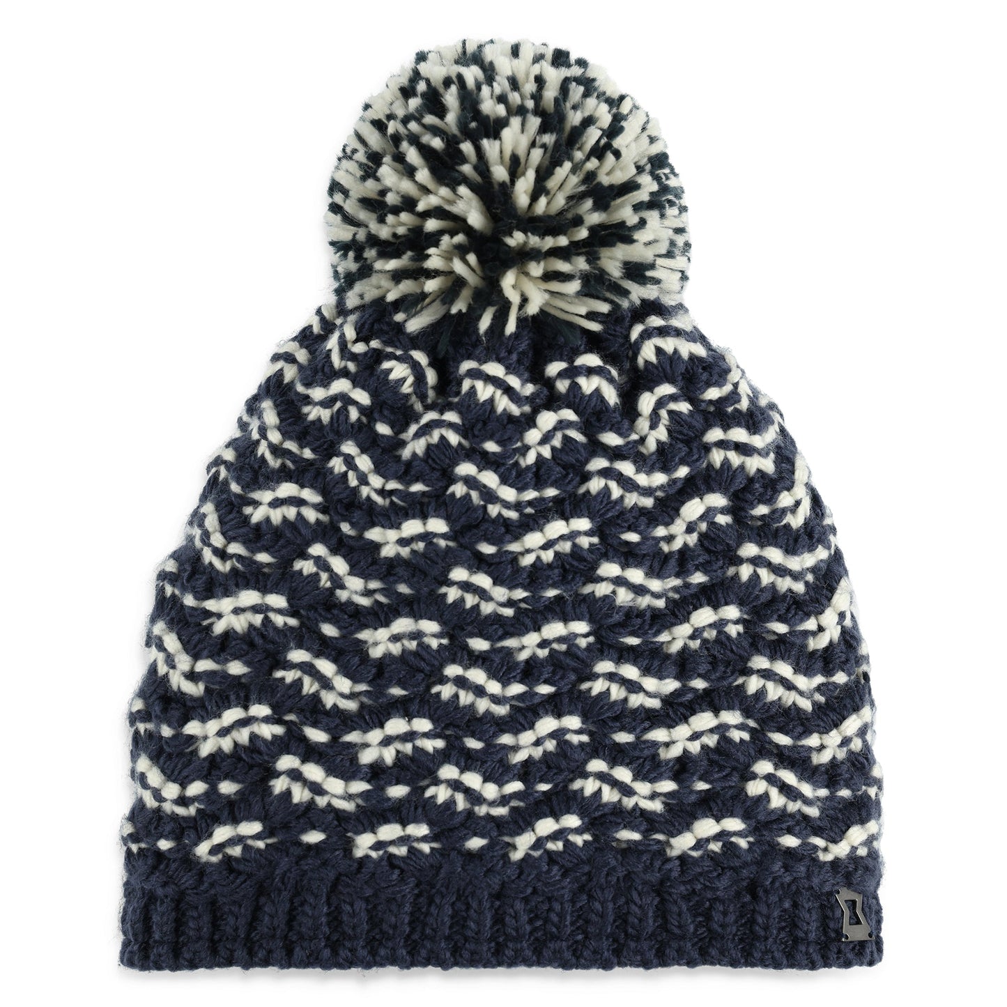 Pompon Brrr Berry pour femme - Bleu marine véritable