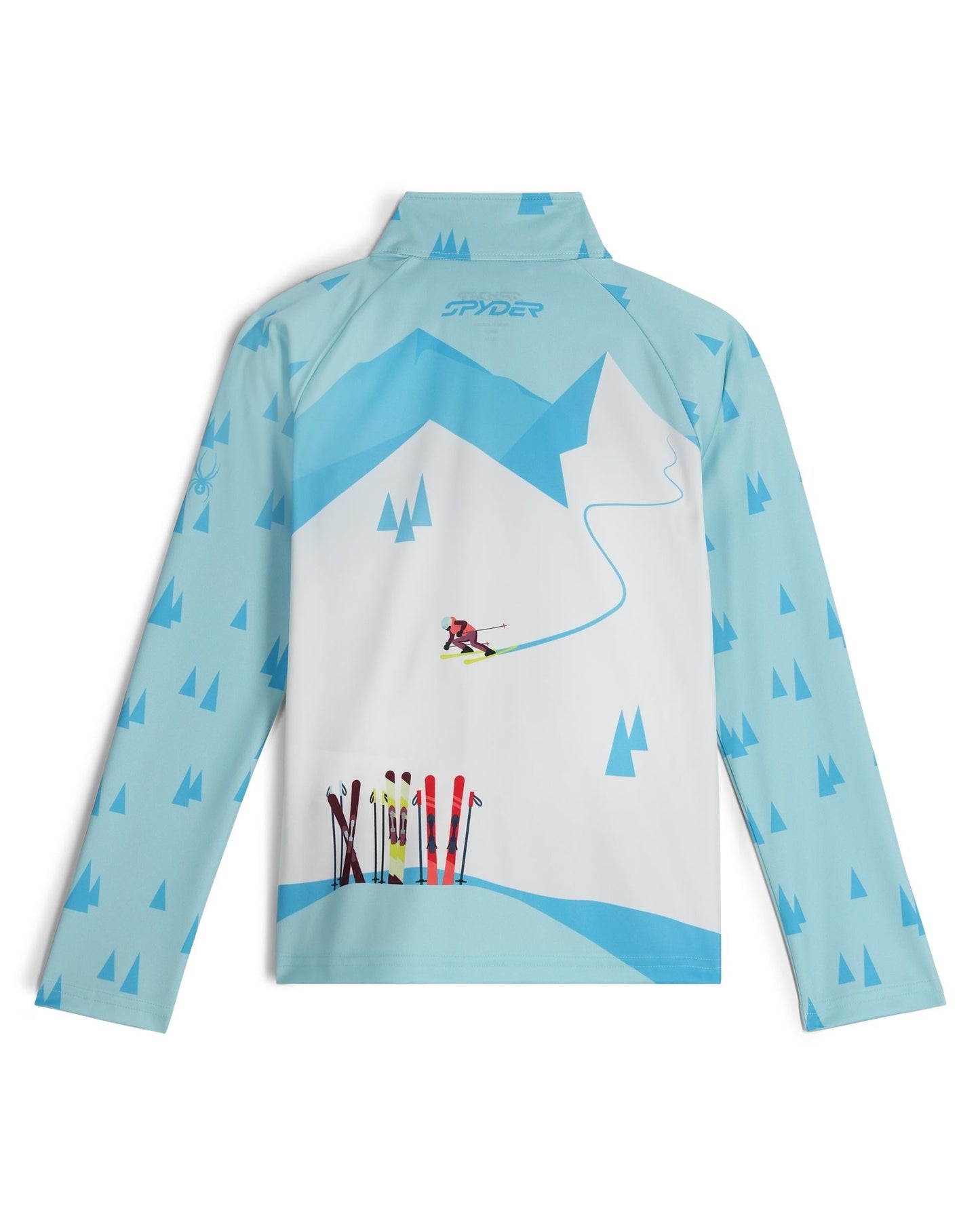 Demi-zip Surface pour filles - Bleu cristal