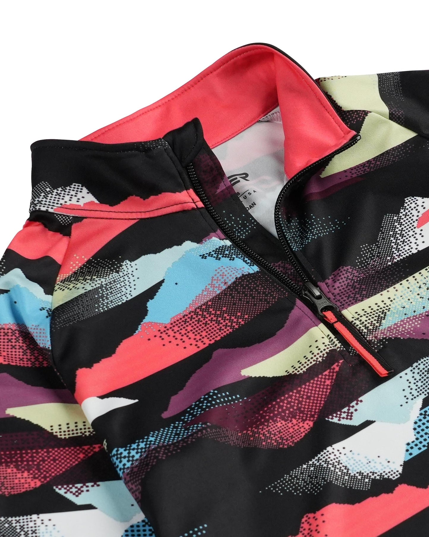 Mädchen Surface Half Zip - Multi Mountain Print