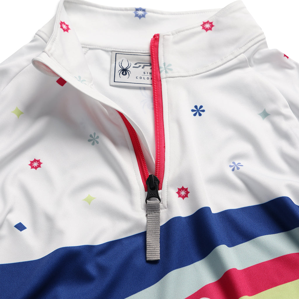 Demi-zip Surface pour filles - Blanc