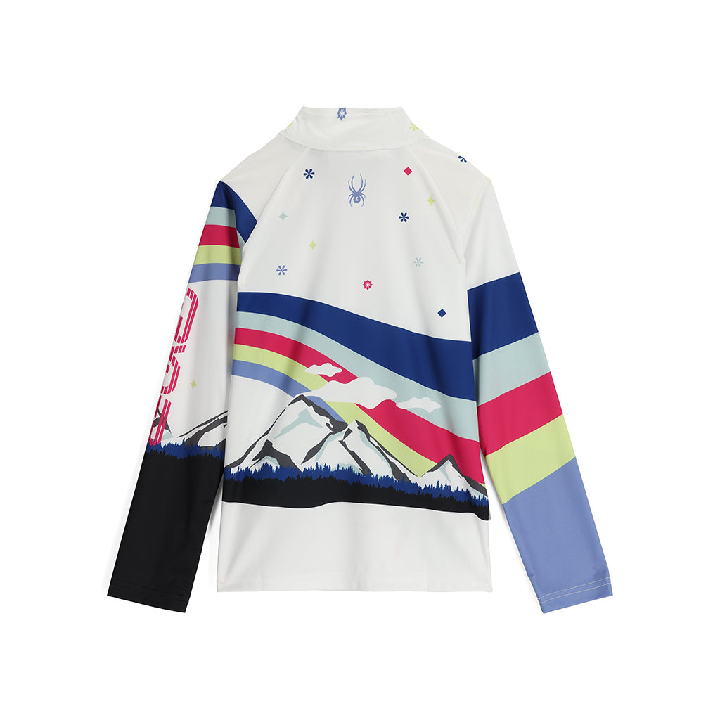 Demi-zip Surface pour filles - Blanc