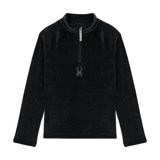Mädchen Shimmer Bug Half Zip - Schwarz