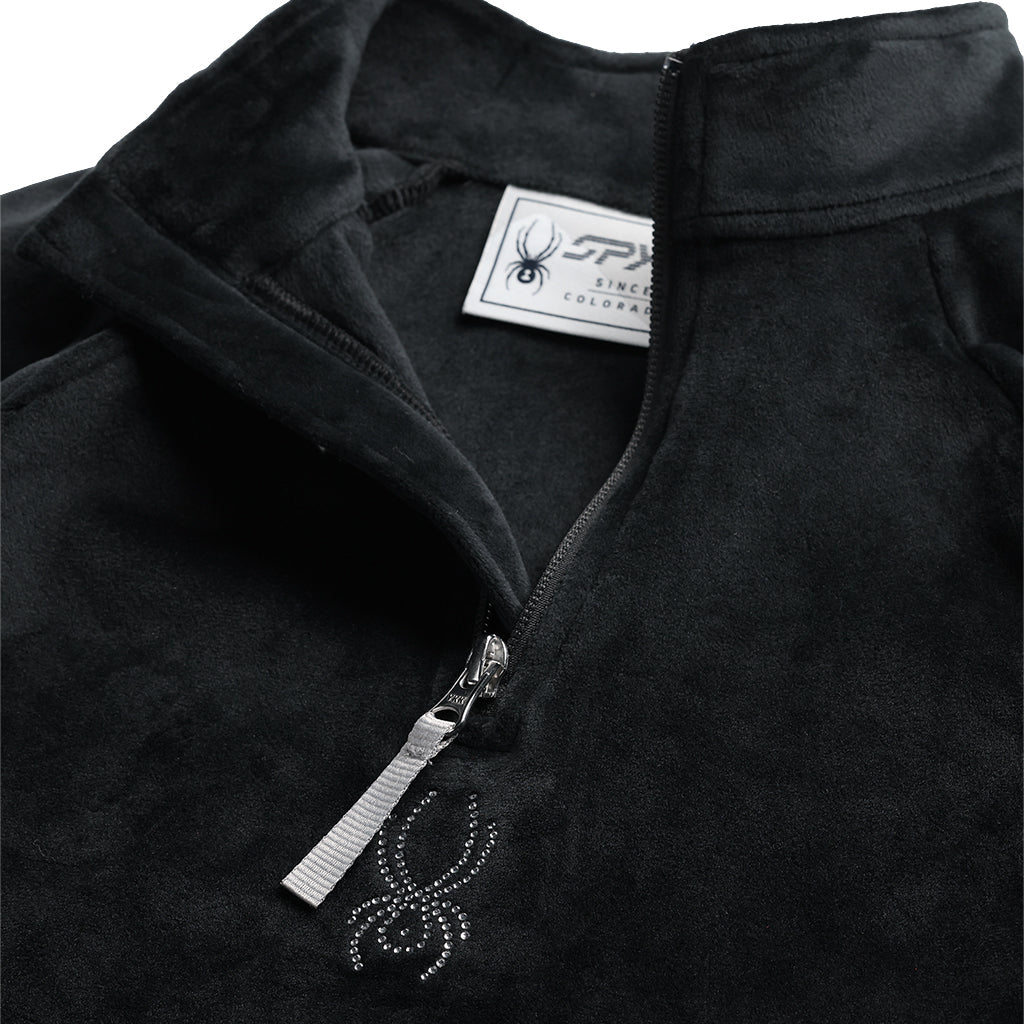 Mädchen Shimmer Bug Half Zip - Schwarz