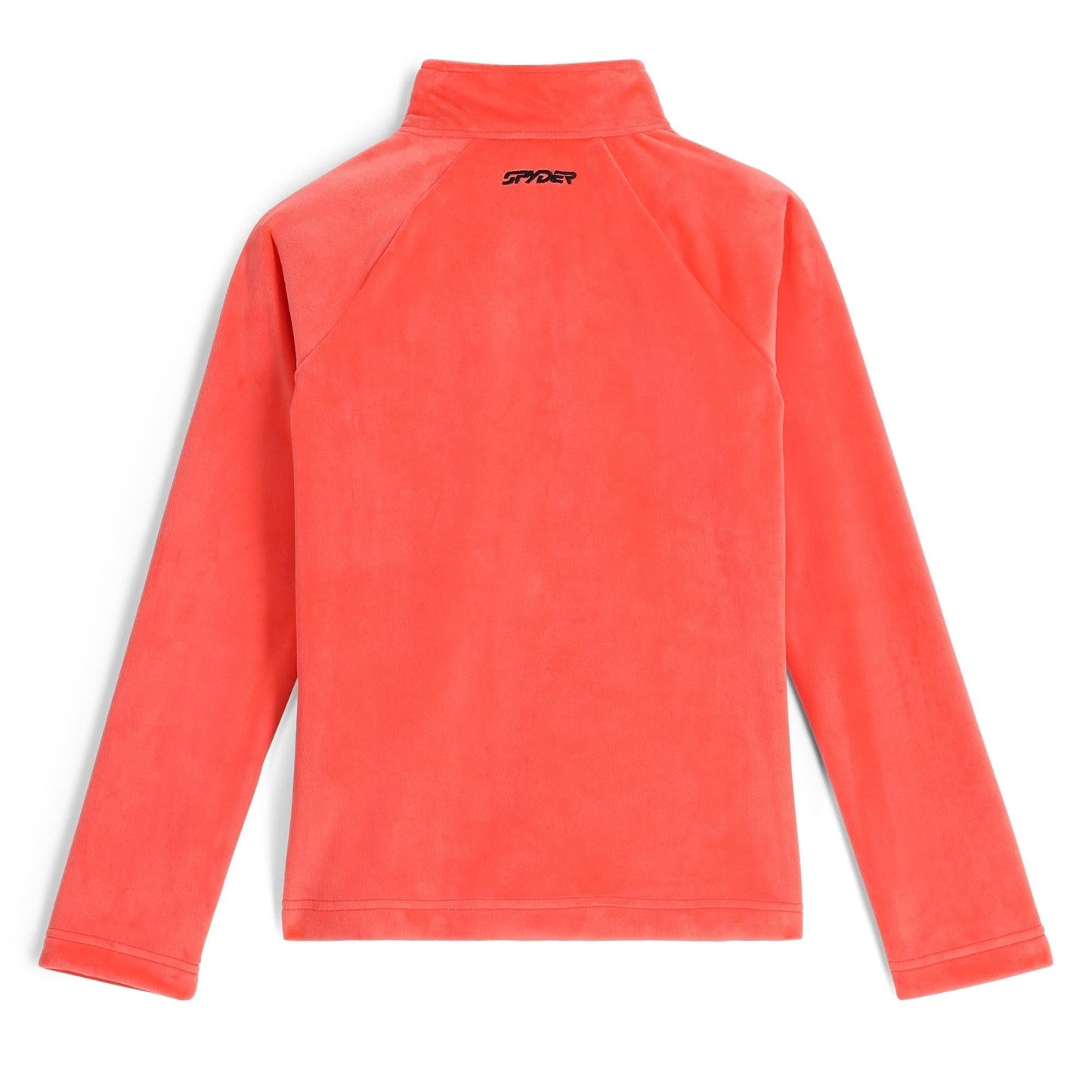 Shimmer Bug Half Zip für Mädchen – Korallenrot