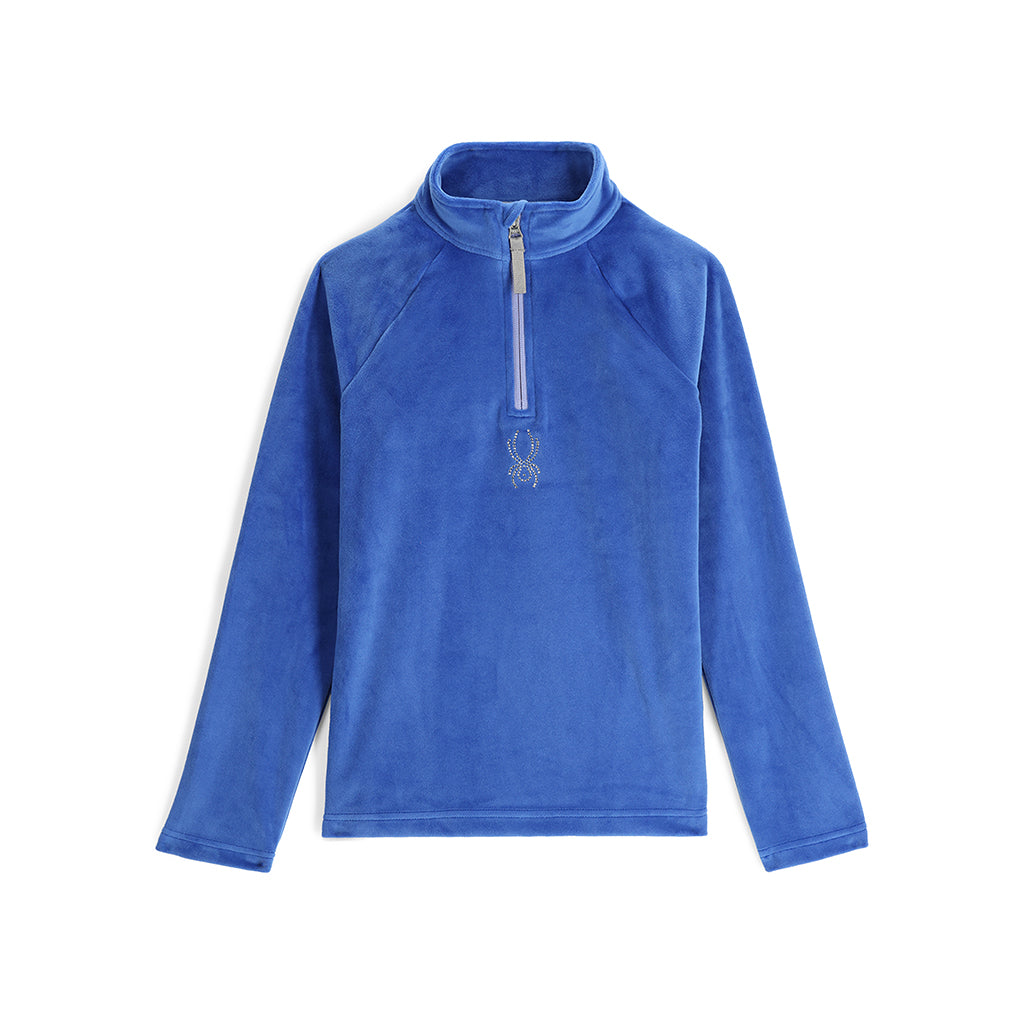 Demi-zip Shimmer Bug pour filles - Bleu électrique