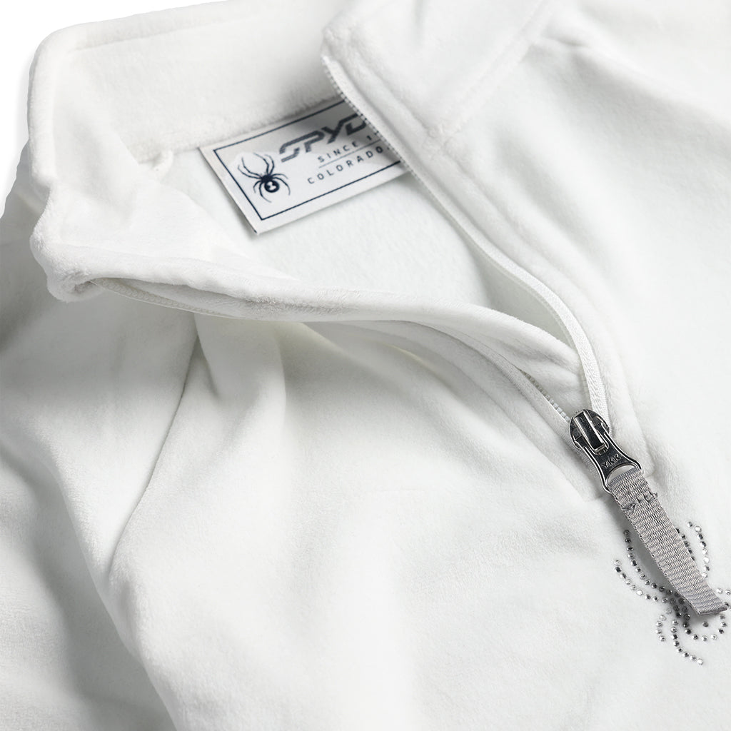 Mädchen Shimmer Bug Half Zip - Weiß