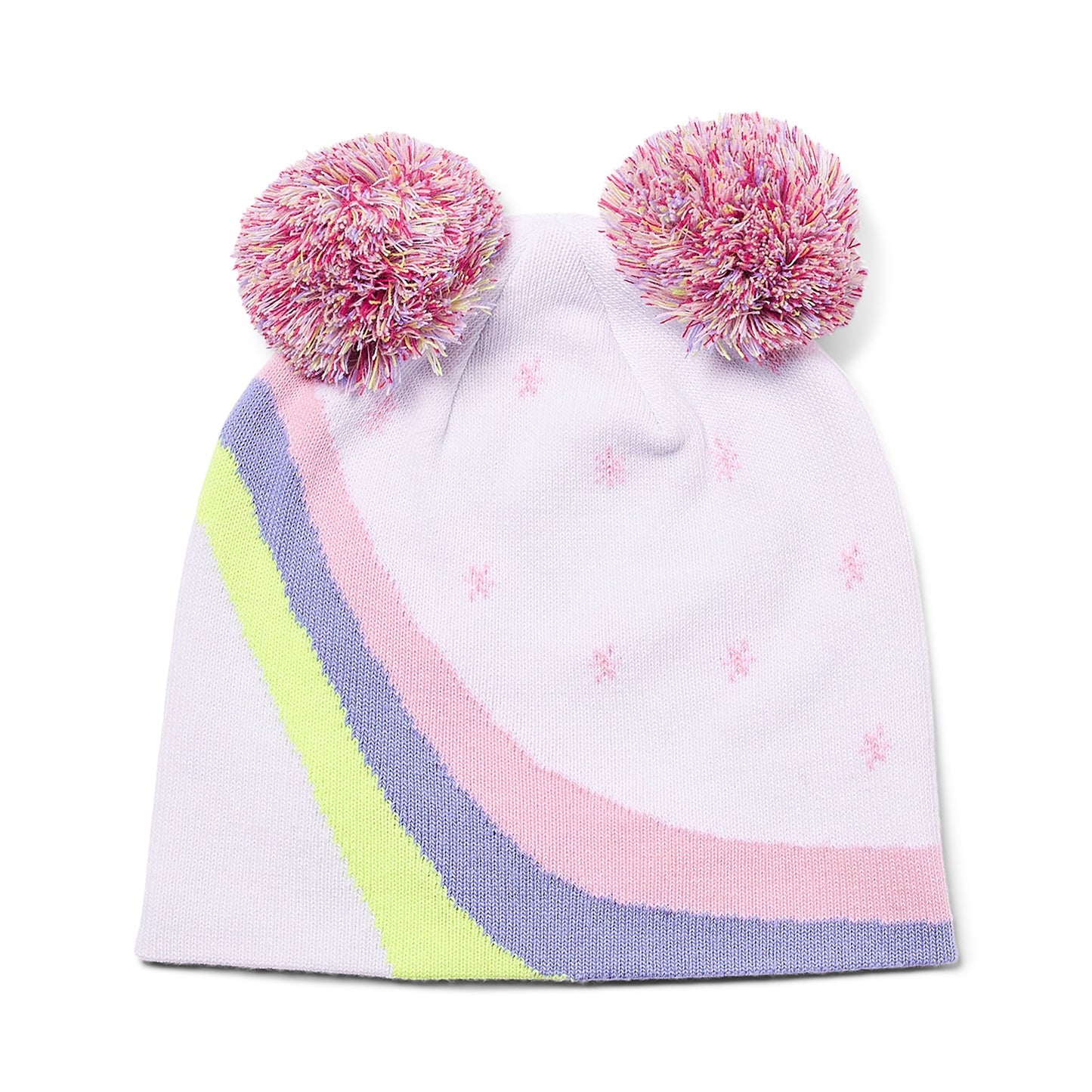Girls Ski Bunny Pom - White