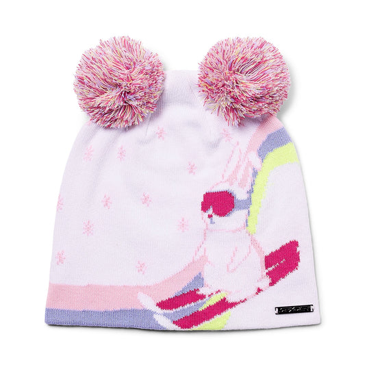Pompon Lapin de ski pour filles - Blanc
