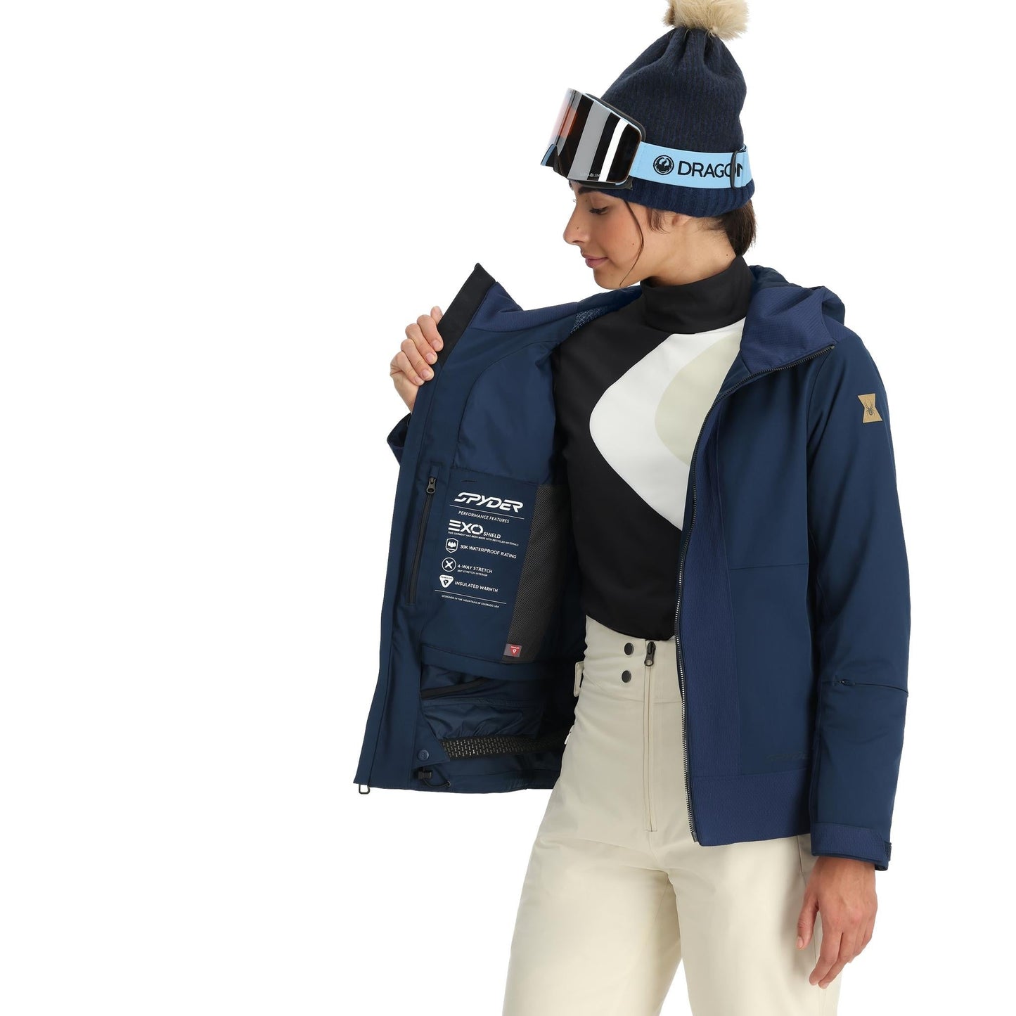 Cascade pour femme - Bleu marine véritable