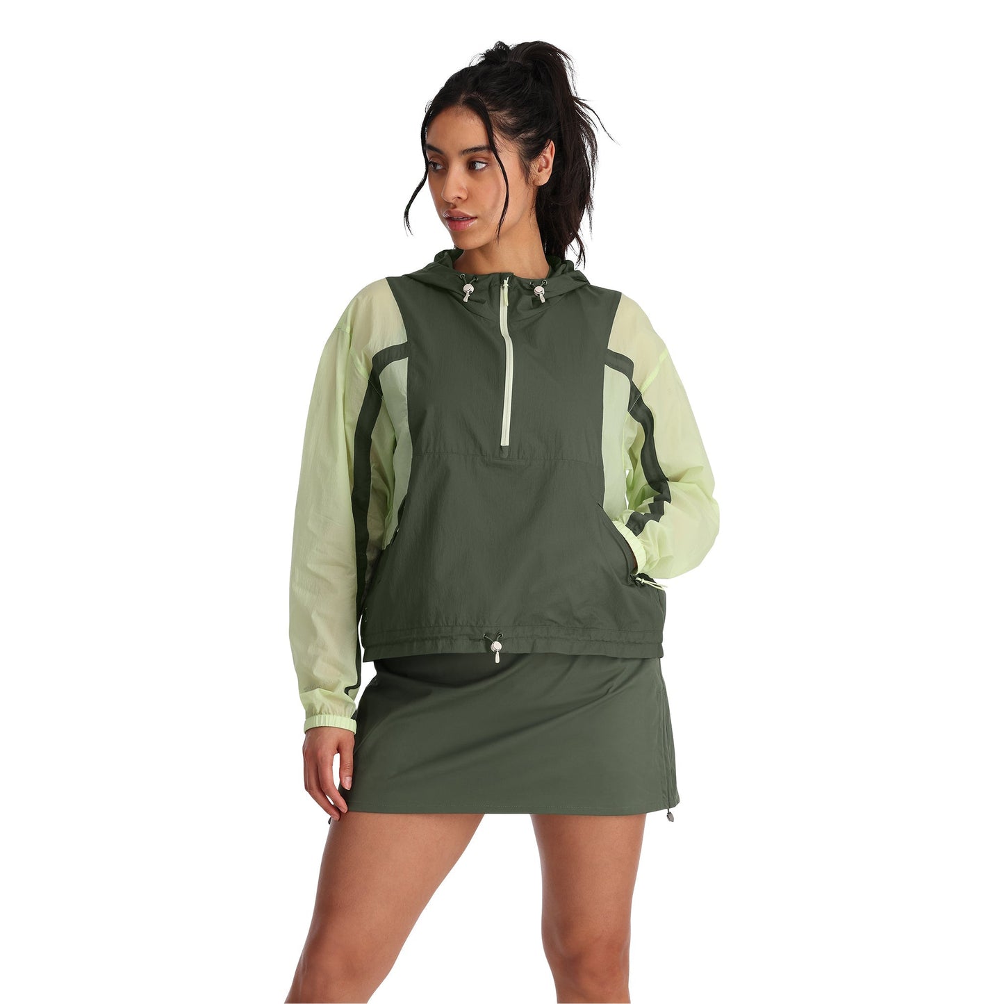 Damen Boulder Lite Anorak - Thymiangrün