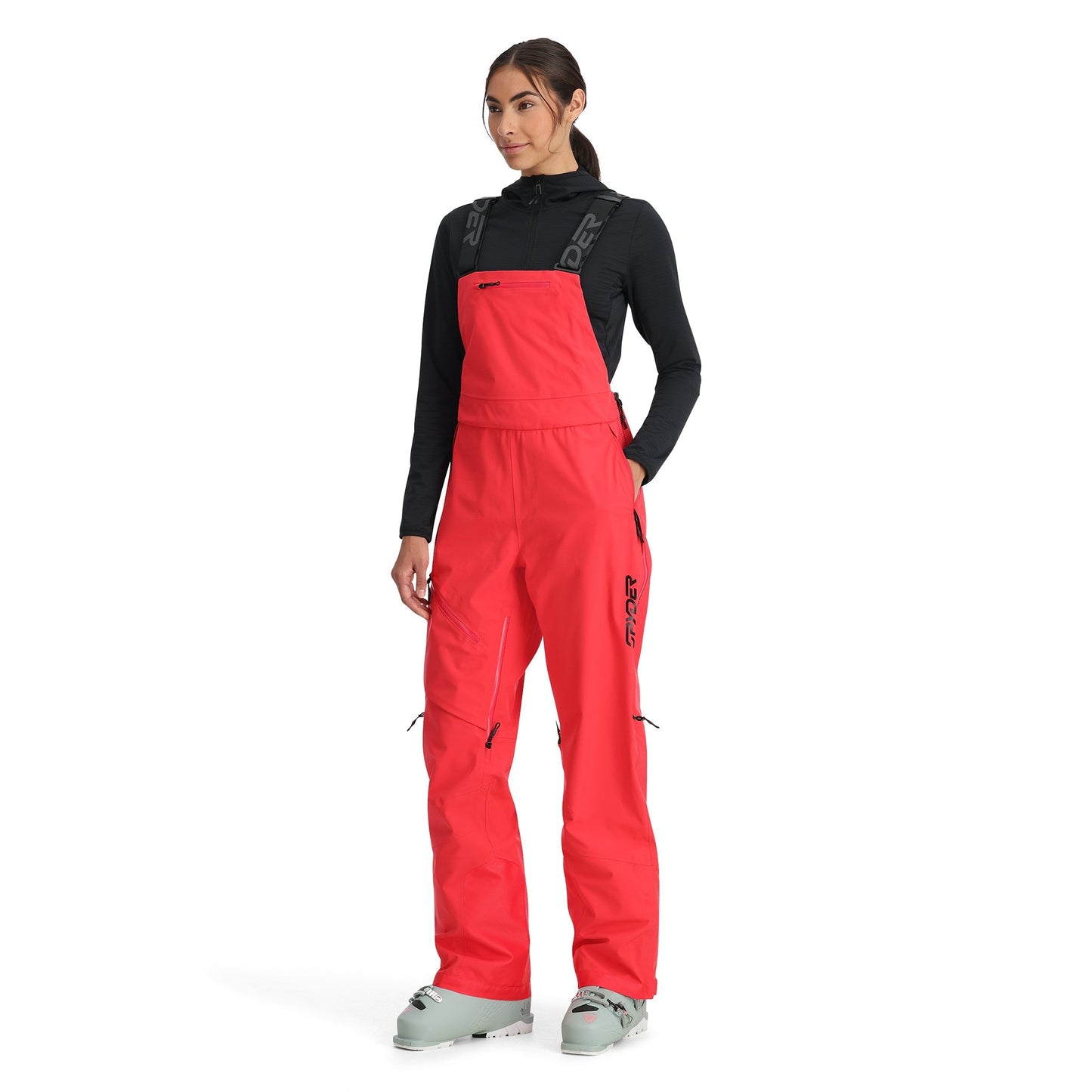 Damen-Solitaire-Latzhose – Prism Pink