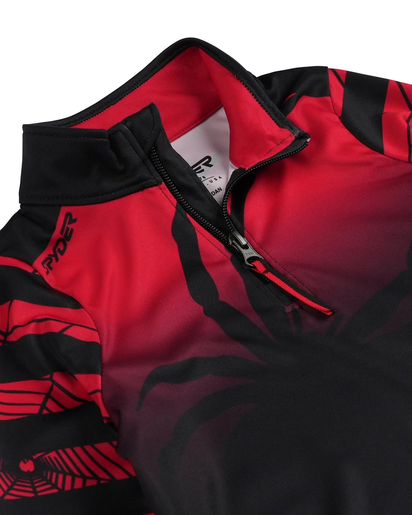 Pull demi-zip Challenger pour garçon - Rouge Spyder